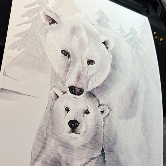 Watercolor Polar Bears Wall Art Illustration Print Poster Card Unframed - Picture 11 of 17